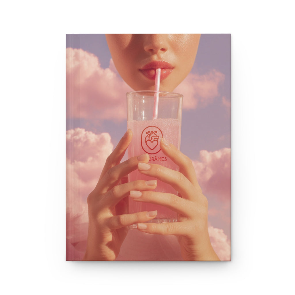 Pink Lemonade Hardcover Journal, Aesthetic Notebook