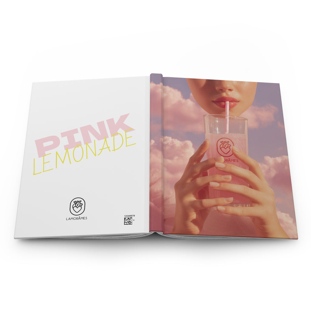 Pink Lemonade Hardcover Journal, Aesthetic Notebook