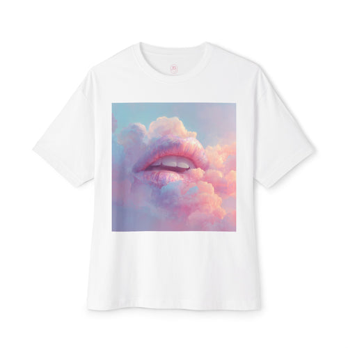 Dreamy Lips Boxy Tee - Oversized Unisex Shirt